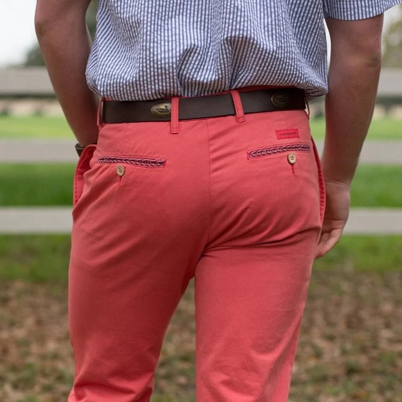 Southern Marsh SEAWASH Grayton Twill Pant - Washed Red 30x30 - Picture 3 of 5